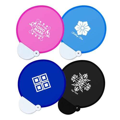 フォールディングファン(カラーズ)(在庫品)(ブルー)の商品画像3枚目