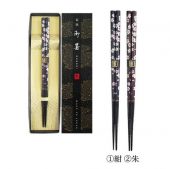 食洗機対応　若狭塗箸　和彩花ちらし1膳｜A76-6-15
