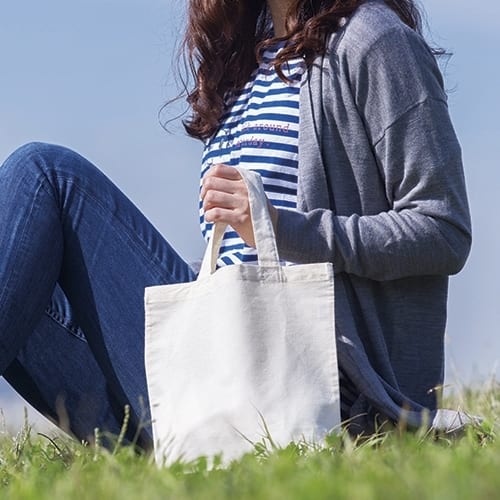 コットンバッグ(S)：ブラックの商品画像4枚目