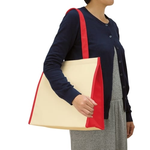 不織布保冷スクエアコンビトート：ディープブルーの商品画像4枚目