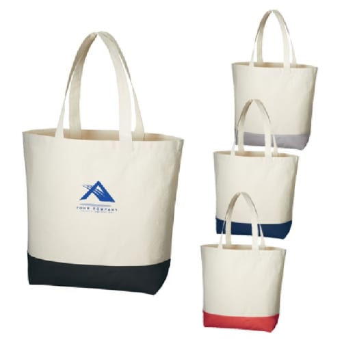 キャンバスカラーボトムトート(L)：ミッドナイトブルーの商品画像5枚目