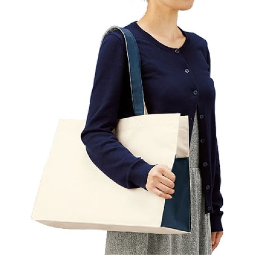 【アウトレット】ボックスコンビトート：ブラウンの商品画像4枚目