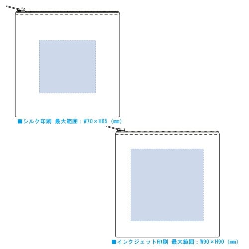 ライトキャンバスフラットポーチ(SS)：ネイビーの商品画像3枚目
