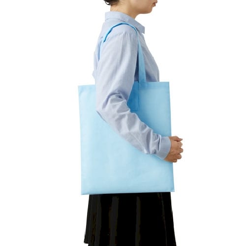 【アウトレット】不織布ポケッタブルエコトート：スカイブルーの商品画像5枚目