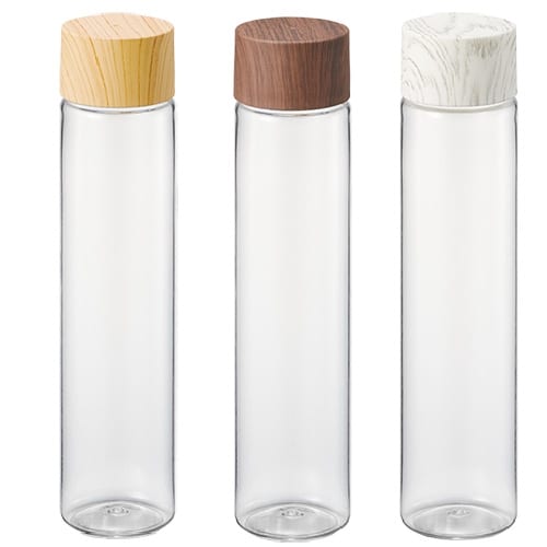 【アウトレット】木目調キャップスリムクリアボトル：ナチュラルの商品画像4枚目