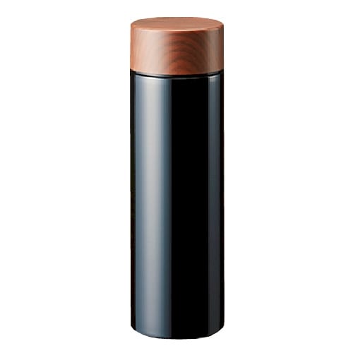 【アウトレット】木目調サーモステンレスボトル　130ml：ブラックの商品画像2枚目