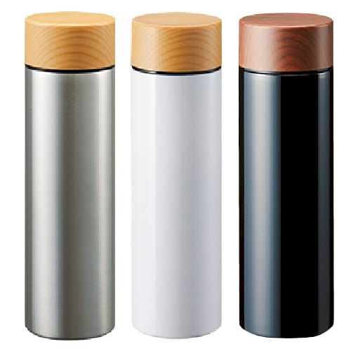 【アウトレット】木目調サーモステンレスボトル　130ml：ブラックの商品画像4枚目
