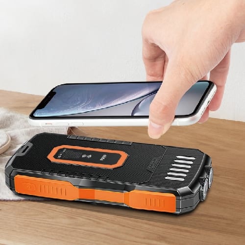 高輝度ライトソーラーバッテリー　ワイヤレス充電対応(25000mAh)の商品画像2枚目