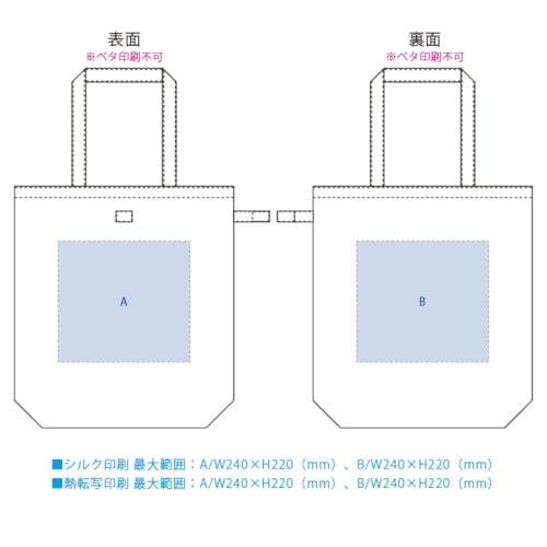 不織布ポケッタブルマチ付トート：ナイトブラックの商品画像3枚目