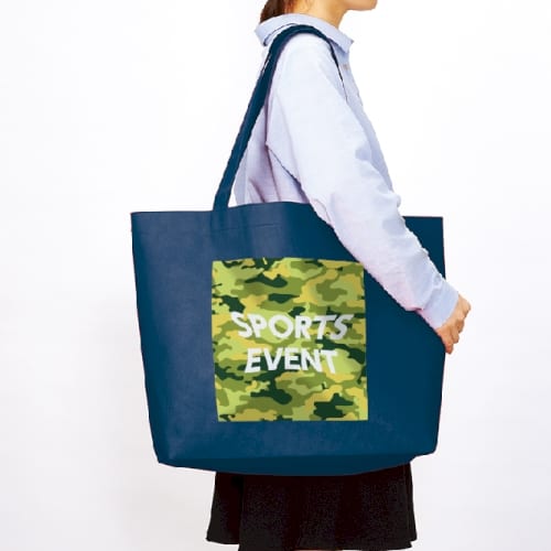 不織布ビッグショッピングトート：ディープブルーの商品画像2枚目