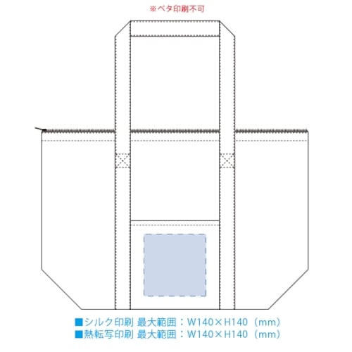 【アウトレット】不織布保冷ビッグライントート：フロスティブルーの商品画像3枚目