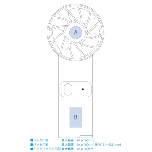 【アウトレット】ミストハンディファン：ブラックの商品画像3枚目