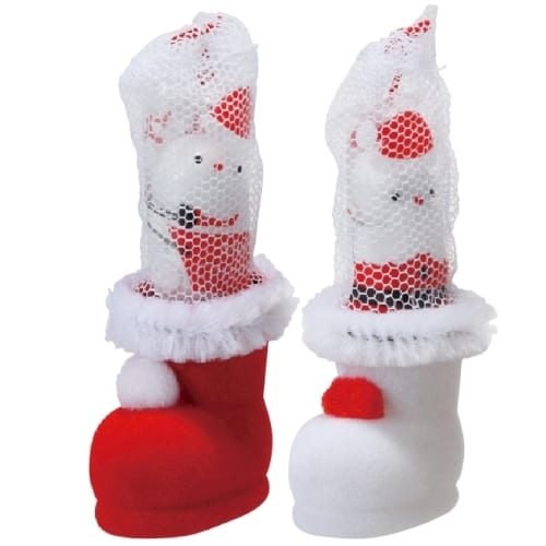 クリスマス･カラフルブーツ（サンタチョコ入）：25B0534 【Christmas　Xmas】の商品画像2枚目