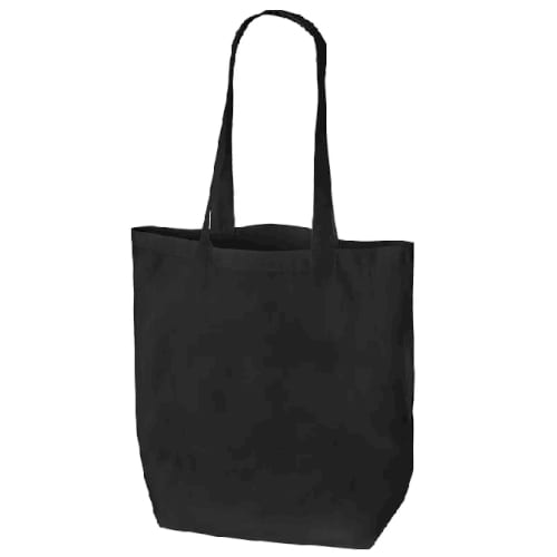オーガニックコットンバッグ(M)：ブラックの商品画像2枚目