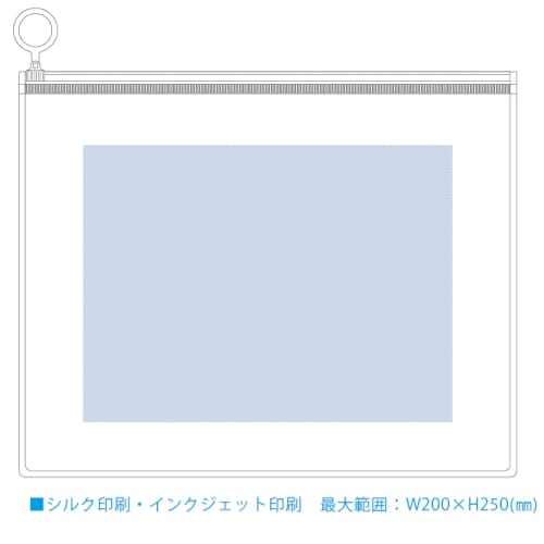 【アウトレット】EVAクリアポーチ(L)：ブラックの商品画像3枚目