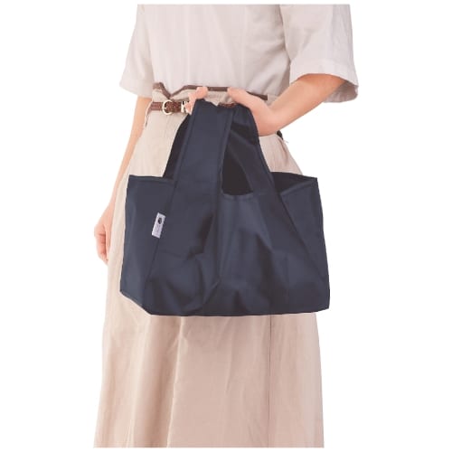 リフェロ・再生PETマチ広エコバッグ(ネイビー)の商品画像2枚目