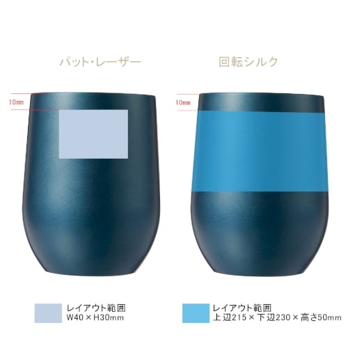真空ステンレスサーモタンブラー390ml1個(ネイビー)の商品画像3枚目
