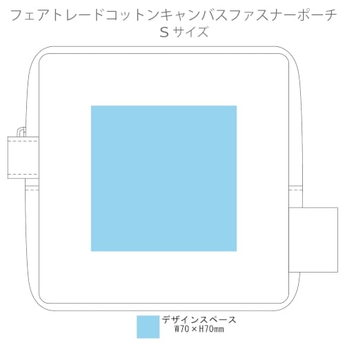 フェアトレードコットンキャンバスファスナーポーチ(S)：ネイビーの商品画像3枚目