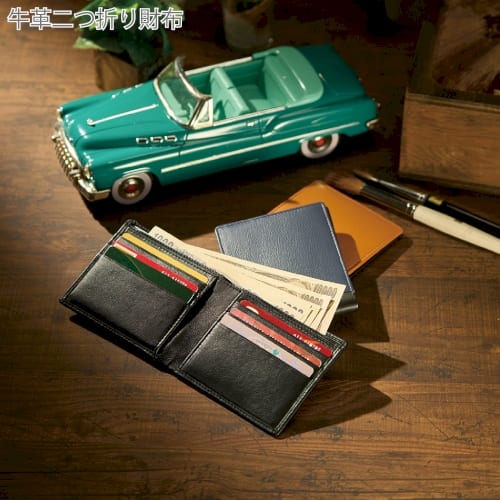 牛革二つ折り財布：IF050の商品画像2枚目