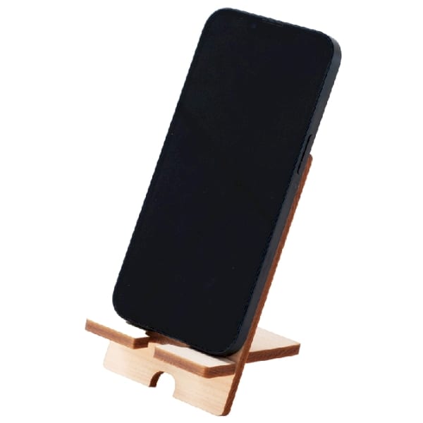 間伐材使用組立式　ヒノキスマホスタンド◆レーザー名入れ代無料の商品画像2枚目