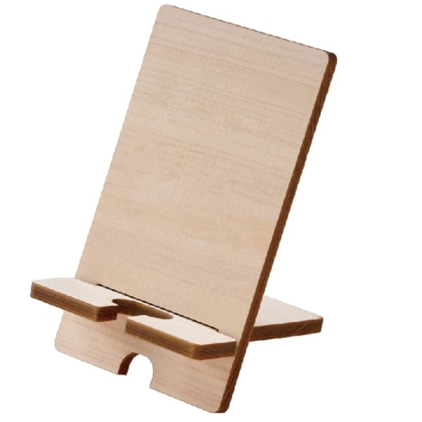 間伐材使用組立式　ヒノキスマホスタンド◆レーザー名入れ代無料の商品画像3枚目