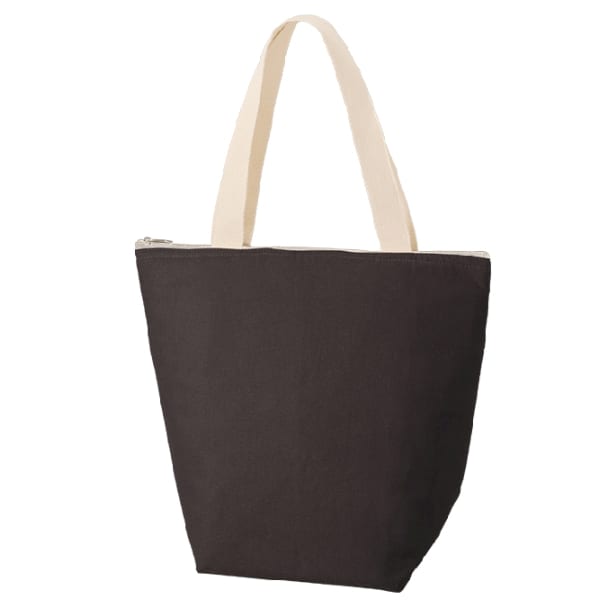 【アウトレット】オーガニックコットンバイカラー保冷トート(M)：ナイトブラックの商品画像2枚目