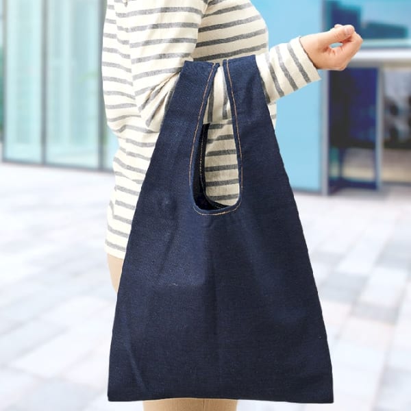 【アウトレット】デニムライクマルシェバッグ：インディゴの商品画像2枚目