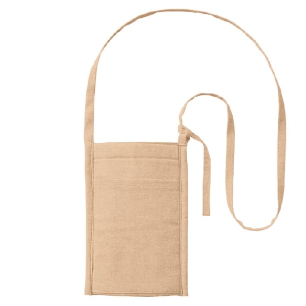 【アウトレット】シャンブリック保冷ボトルホルダーサコッシュ：ベージュの商品画像2枚目