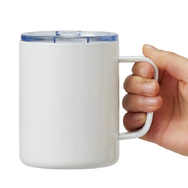 【アウトレット】フタ付サーモタンクマグ(L)：シルバーの商品画像2枚目