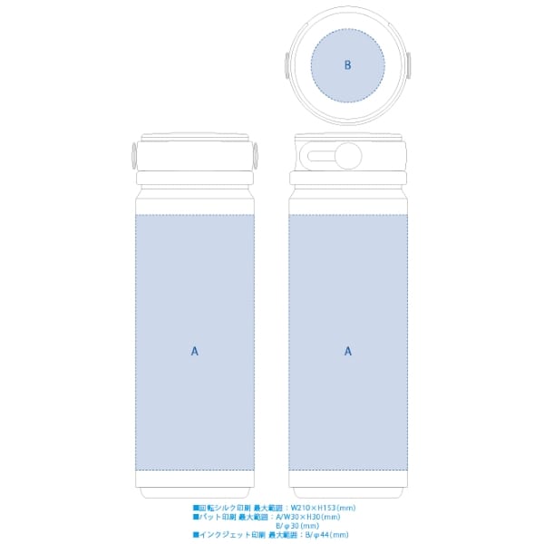 【アウトレット】Zalattoサーモハンドルスタイルボトル　500ml：グレーの商品画像3枚目