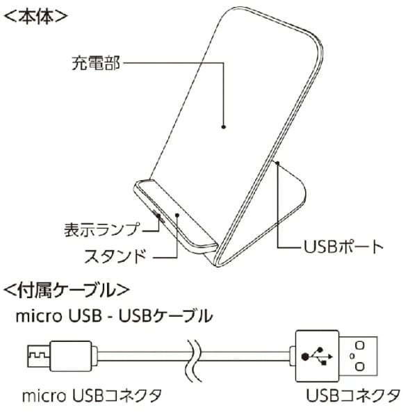 スタンドワイヤレス充電器　5W：スモークピンクの商品画像2枚目