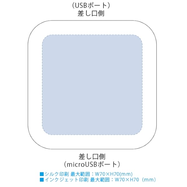 ワイヤレス充電器　スクエア　5W：スモークピンクの商品画像3枚目