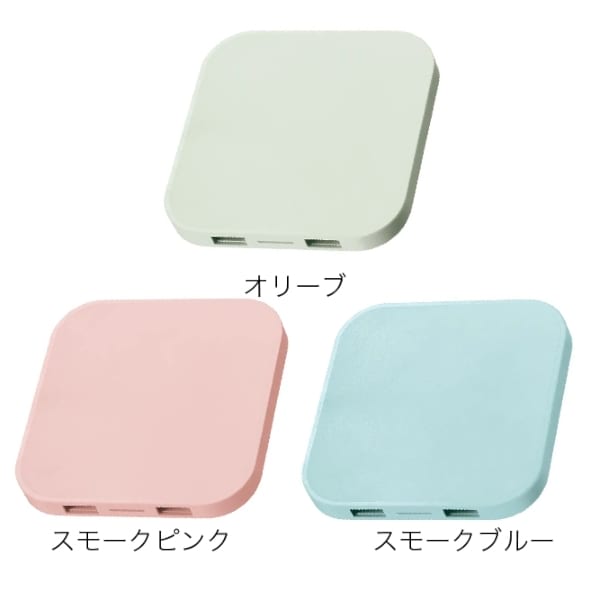 ワイヤレス充電器　スクエア　5W：スモークピンクの商品画像6枚目
