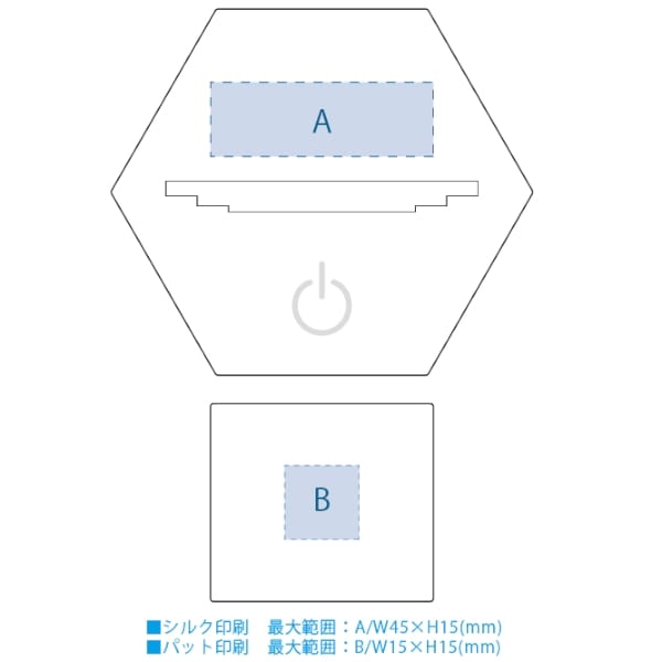 【アウトレット】ライティングスタンドラージ　六角(アクリル板対応)：ホワイトの商品画像3枚目