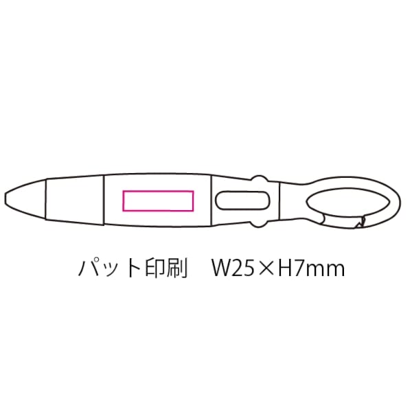 カラビナ付4Cボールペン：ST152の商品画像3枚目