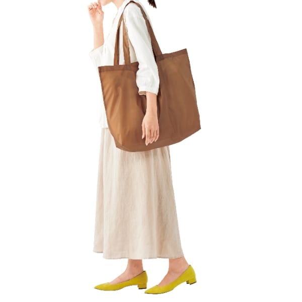 エコモ　ポケット付きラージバッグ(ブラウン)の商品画像2枚目