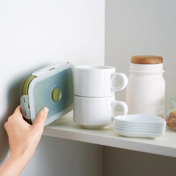 折りたたみシリコン保存容器　大小2個組の商品画像2枚目