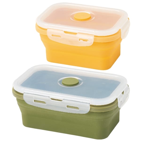 折りたたみシリコン保存容器　大小2個組の商品画像4枚目