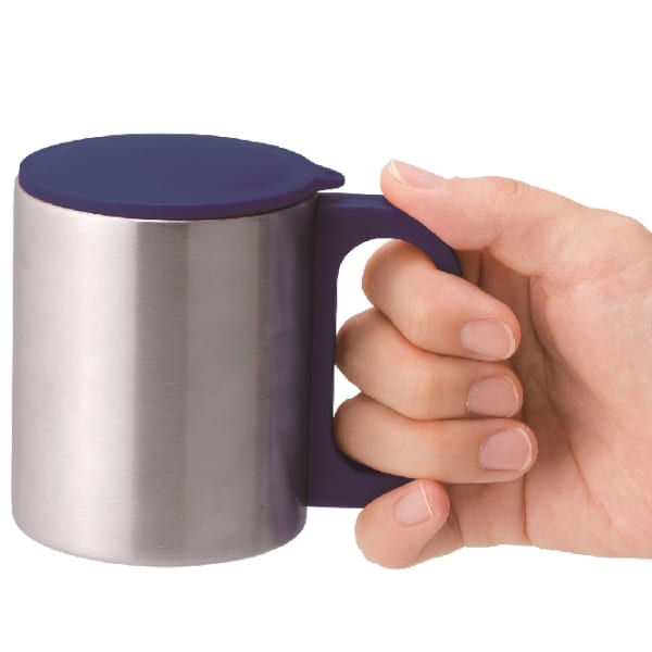 セルトナ・二重構造ステンレスマグカップ(蓋付き)(ネイビー)の商品画像2枚目