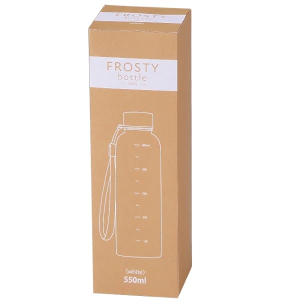 メモリ付きフロスティボトル550ml(ストラップ付き)(ホワイト)の商品画像4枚目
