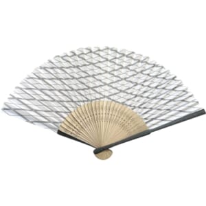 親黒染扇子　菱格子　（２色骨・変わり色骨扇子）｜A76-2D9782