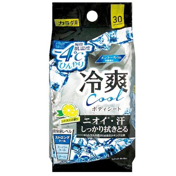 -4℃冷爽クールボディシート30枚入の商品画像2枚目
