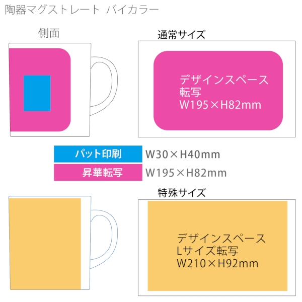 陶器マグストレート　バイカラー：ブルーの商品画像3枚目