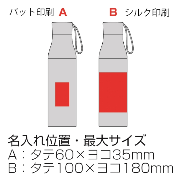 ツートン真空ステンレスボトル(ループ付き)(ホワイト)の商品画像3枚目