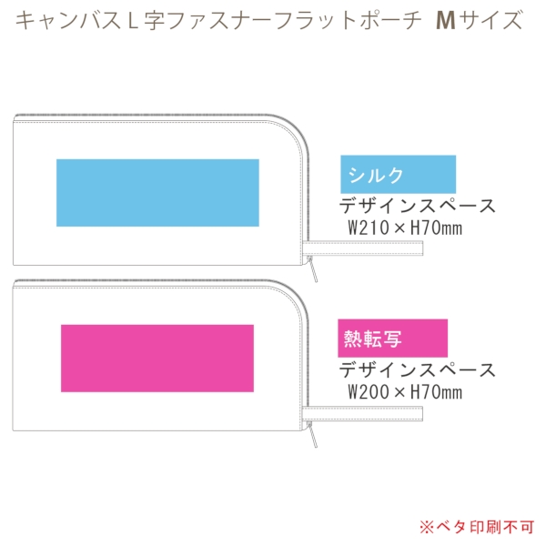 キャンバスL字ファスナーフラットポーチ(M)：マスタードの商品画像3枚目