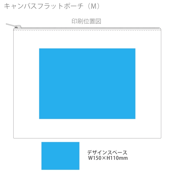 キャンバスフラットポーチ(M)：マスタードの商品画像3枚目