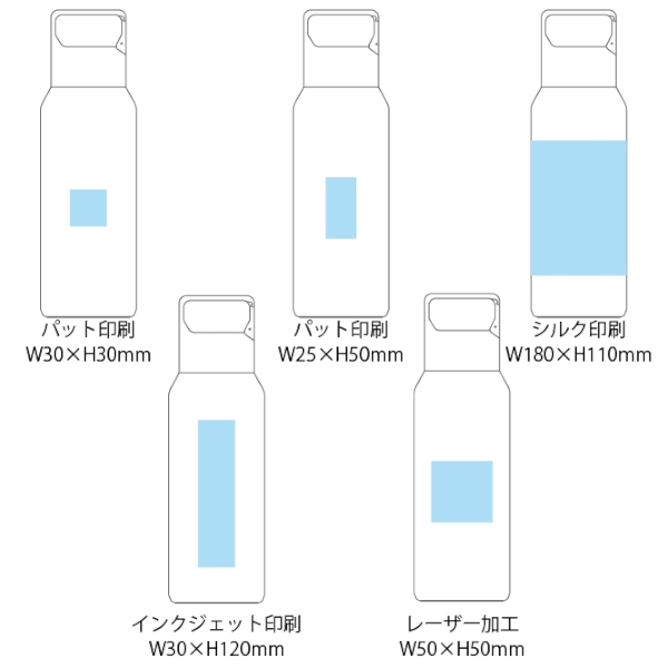 真空ステンレス炭酸ボトル(600ml)(ネイビー)◆の商品画像3枚目