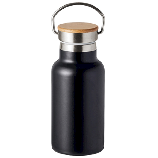 ウッドキャップ・ステンレスボトル(350ml)(マットブラック)◆の商品画像4枚目