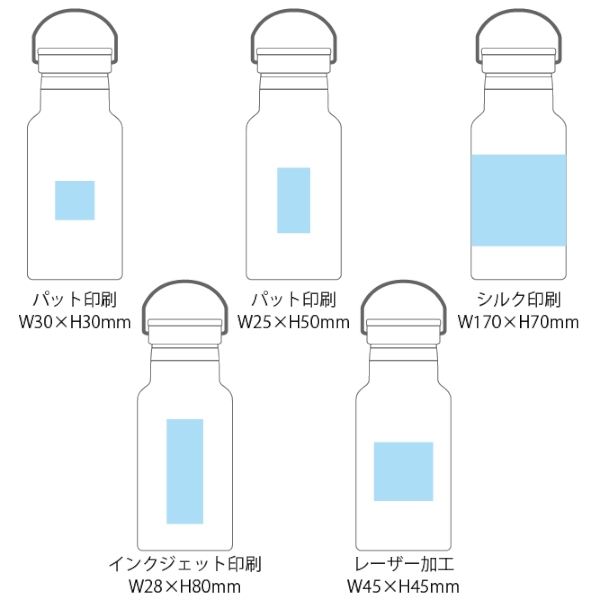 ウッドキャップ・ステンレスボトル(350ml)(シルバー)◆の商品画像3枚目