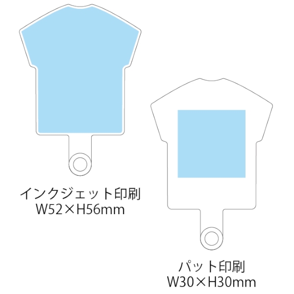 フォンタブ(Tシャツ型)(白)【スマホストラップホルダー付きシート】の商品画像3枚目
